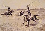 Frederic Remington It was to be a lasso duel to the death painting